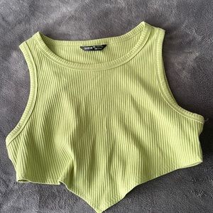 Green crop top